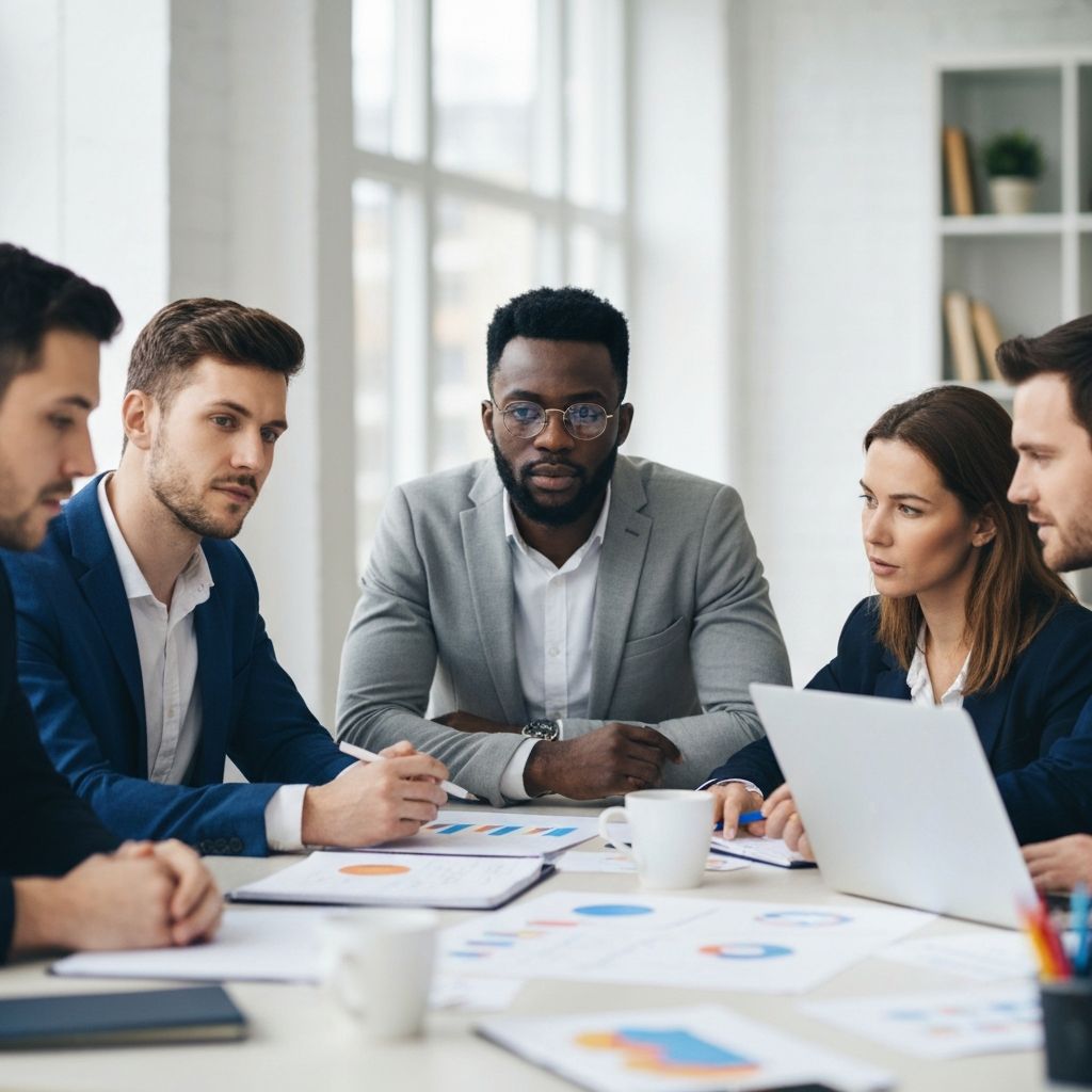 Team collaborating on mission strategy